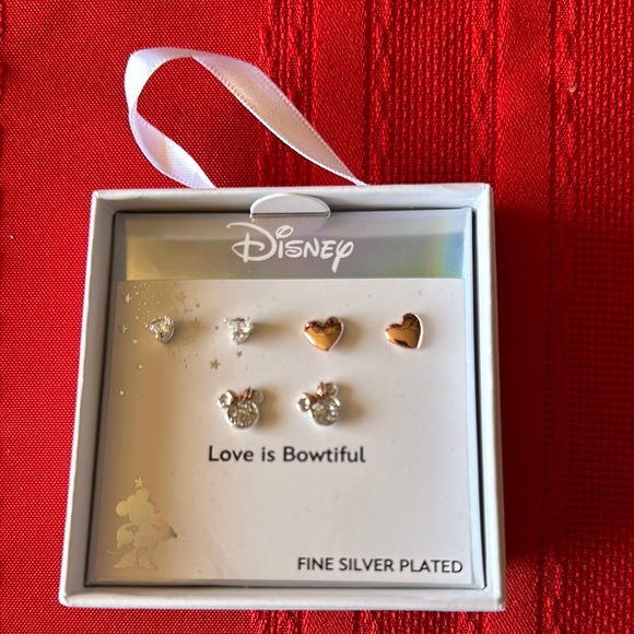 Disney Fine Silver Plated Earrings Set - Picture 2 of 3